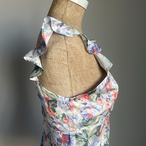 NWT LA MAISON TALULAH SILK MINI DRESS Floral Mist Small - Picture 7 of 11